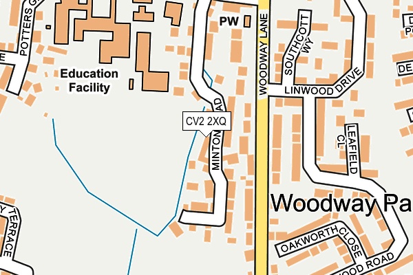 CV2 2XQ map - OS OpenMap – Local (Ordnance Survey)