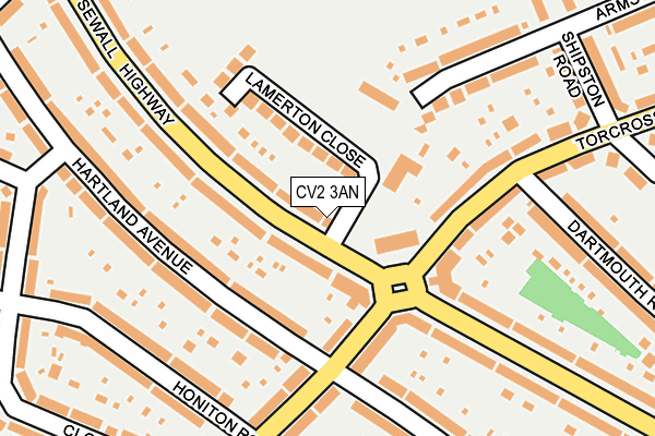 CV2 3AN map - OS OpenMap – Local (Ordnance Survey)