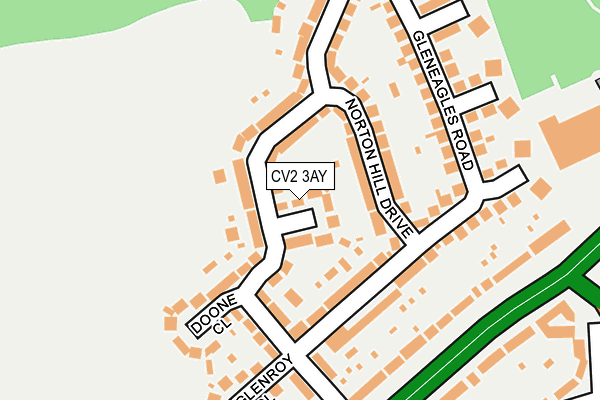 CV2 3AY map - OS OpenMap – Local (Ordnance Survey)