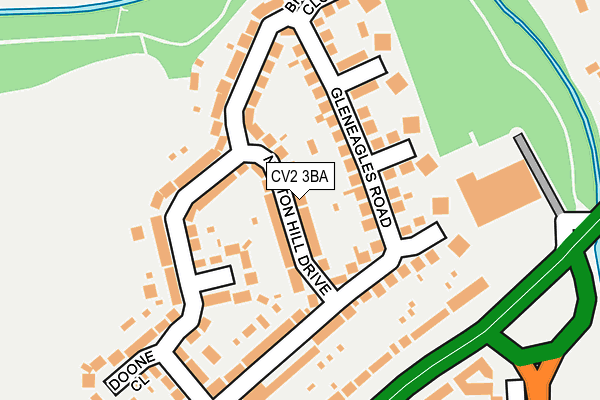 CV2 3BA map - OS OpenMap – Local (Ordnance Survey)