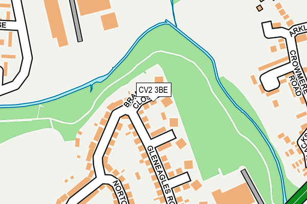 CV2 3BE map - OS OpenMap – Local (Ordnance Survey)