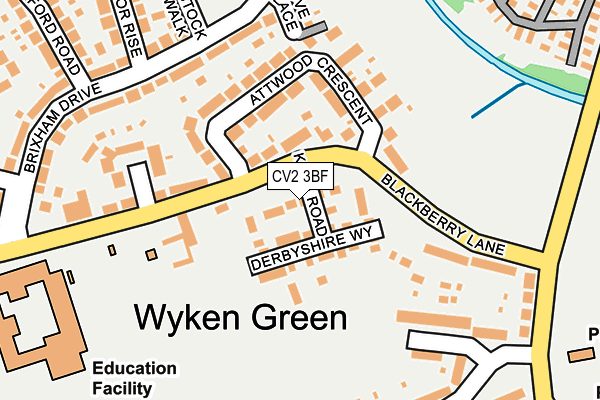 CV2 3BF map - OS OpenMap – Local (Ordnance Survey)