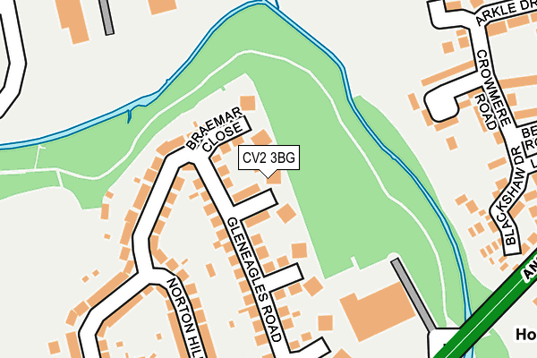 CV2 3BG map - OS OpenMap – Local (Ordnance Survey)