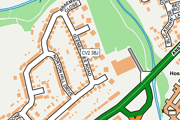 CV2 3BJ map - OS OpenMap – Local (Ordnance Survey)