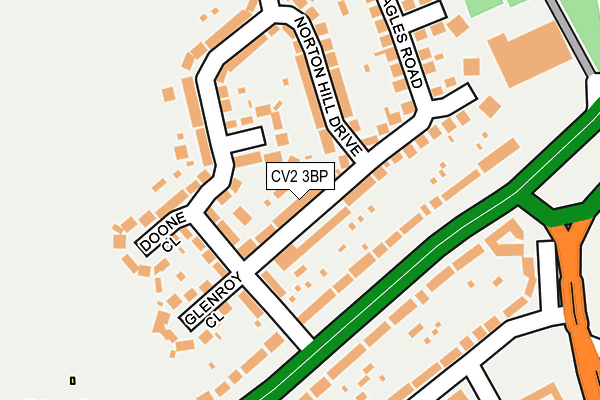 CV2 3BP map - OS OpenMap – Local (Ordnance Survey)