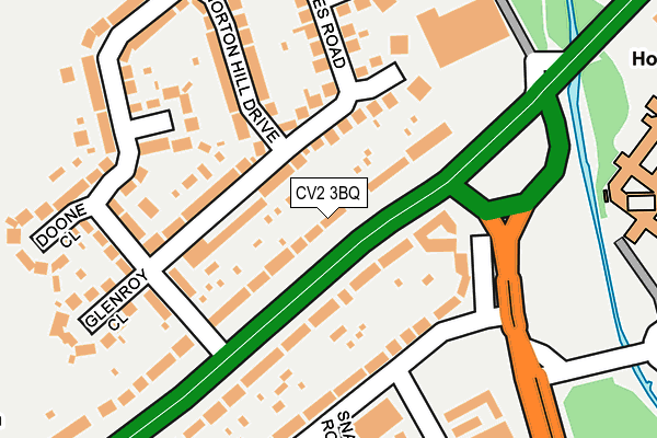 CV2 3BQ map - OS OpenMap – Local (Ordnance Survey)
