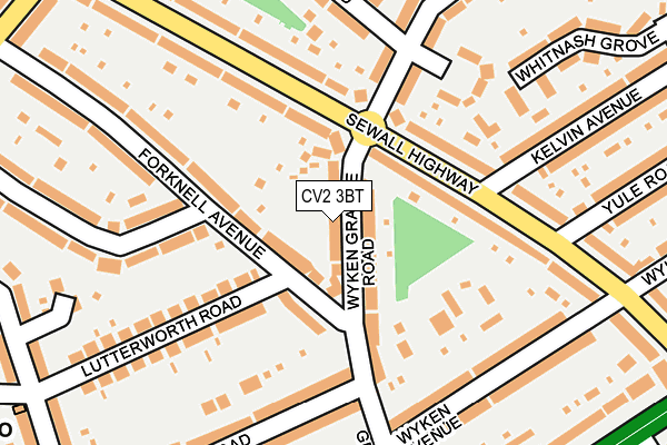 CV2 3BT map - OS OpenMap – Local (Ordnance Survey)