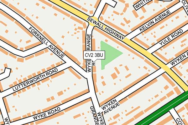 CV2 3BU map - OS OpenMap – Local (Ordnance Survey)