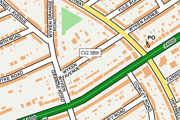 CV2 3BW map - OS OpenMap – Local (Ordnance Survey)