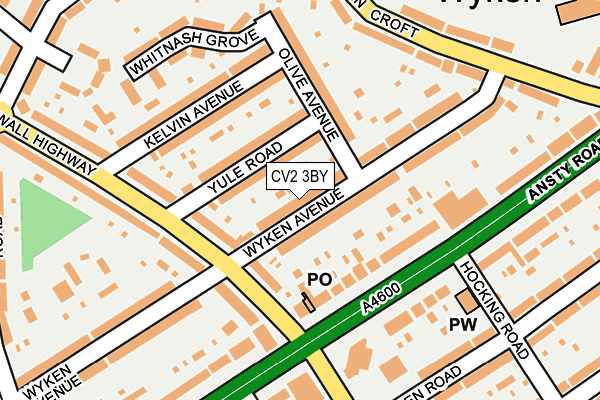 CV2 3BY map - OS OpenMap – Local (Ordnance Survey)