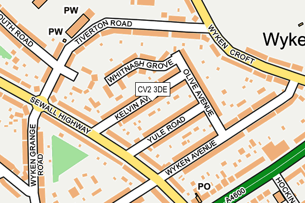 CV2 3DE map - OS OpenMap – Local (Ordnance Survey)
