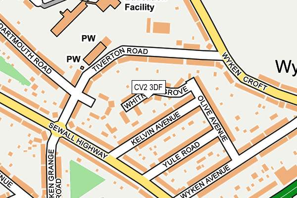 CV2 3DF map - OS OpenMap – Local (Ordnance Survey)