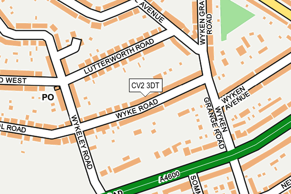 CV2 3DT map - OS OpenMap – Local (Ordnance Survey)