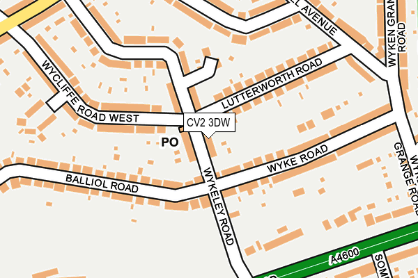 CV2 3DW map - OS OpenMap – Local (Ordnance Survey)