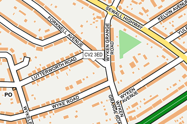 CV2 3ED map - OS OpenMap – Local (Ordnance Survey)