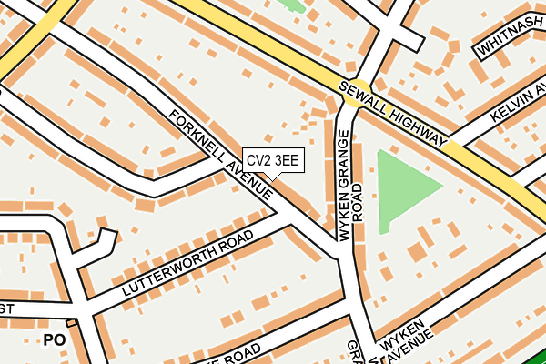 CV2 3EE map - OS OpenMap – Local (Ordnance Survey)