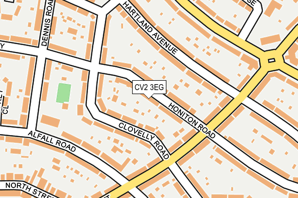 CV2 3EG map - OS OpenMap – Local (Ordnance Survey)