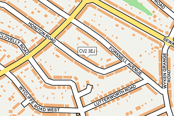 CV2 3EJ map - OS OpenMap – Local (Ordnance Survey)