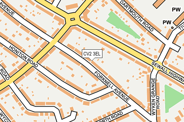 CV2 3EL map - OS OpenMap – Local (Ordnance Survey)