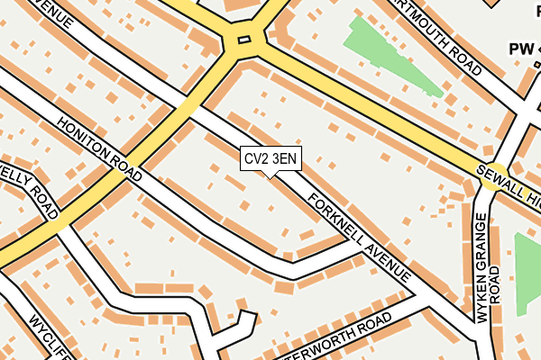 CV2 3EN map - OS OpenMap – Local (Ordnance Survey)