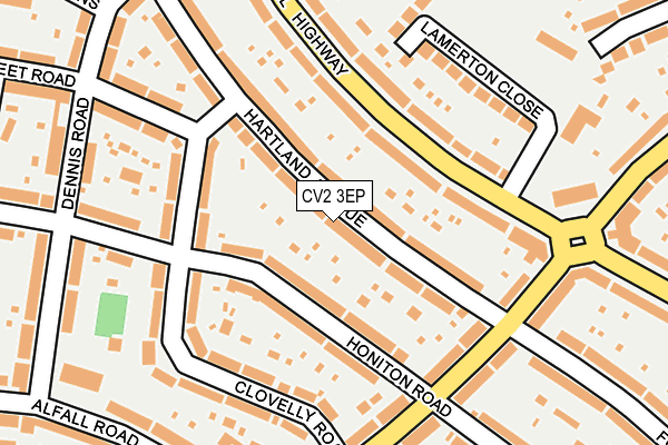 CV2 3EP map - OS OpenMap – Local (Ordnance Survey)