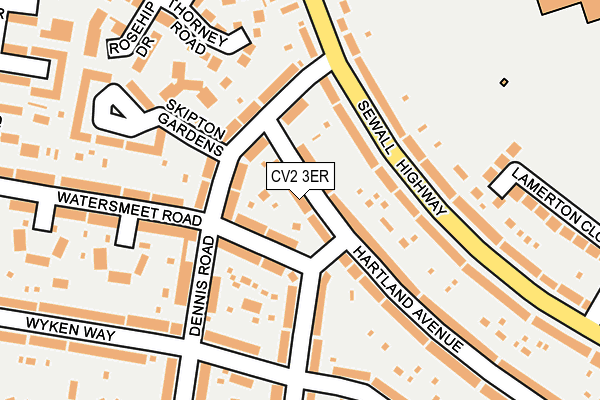 CV2 3ER map - OS OpenMap – Local (Ordnance Survey)