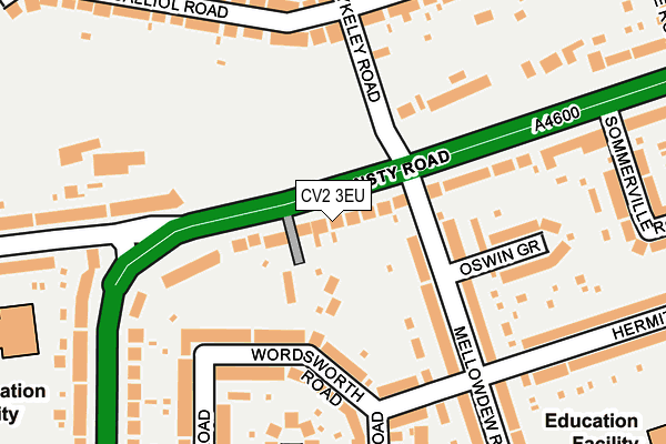 CV2 3EU map - OS OpenMap – Local (Ordnance Survey)