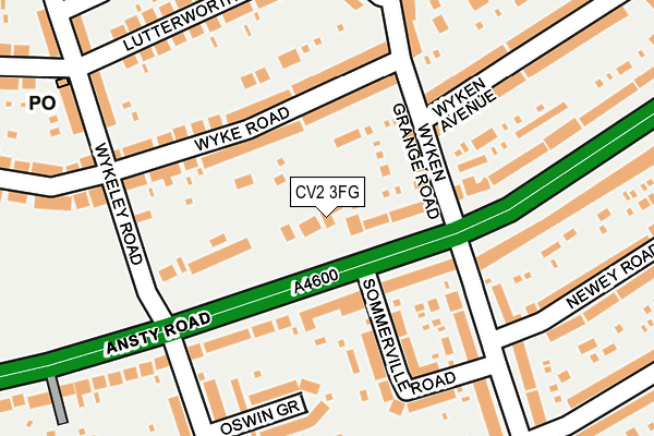 CV2 3FG map - OS OpenMap – Local (Ordnance Survey)