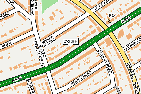 CV2 3FH map - OS OpenMap – Local (Ordnance Survey)