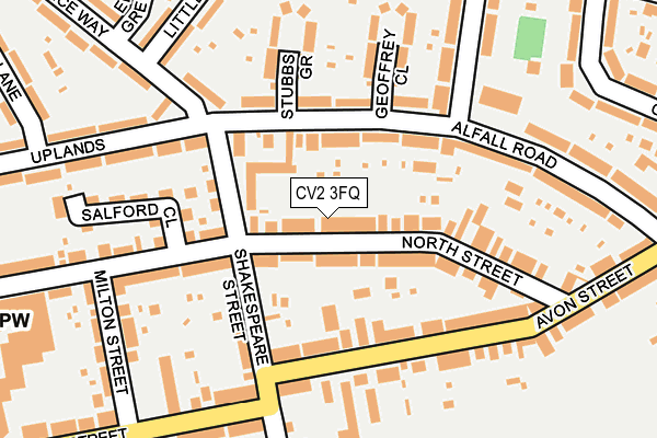 CV2 3FQ map - OS OpenMap – Local (Ordnance Survey)