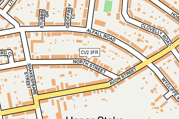 CV2 3FR map - OS OpenMap – Local (Ordnance Survey)