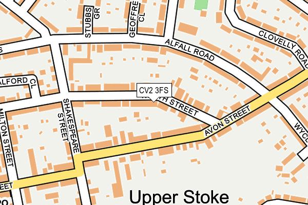 CV2 3FS map - OS OpenMap – Local (Ordnance Survey)