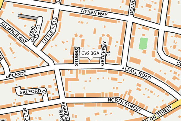 CV2 3GA map - OS OpenMap – Local (Ordnance Survey)