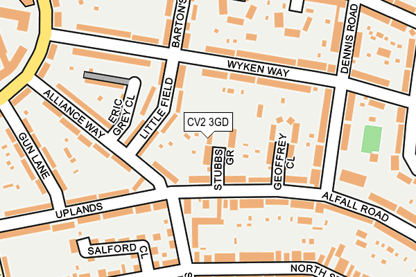 CV2 3GD map - OS OpenMap – Local (Ordnance Survey)