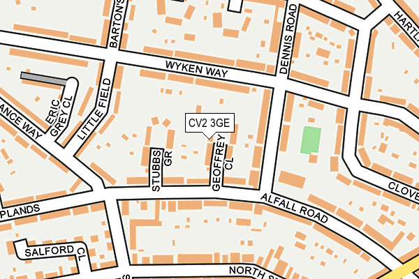 CV2 3GE map - OS OpenMap – Local (Ordnance Survey)