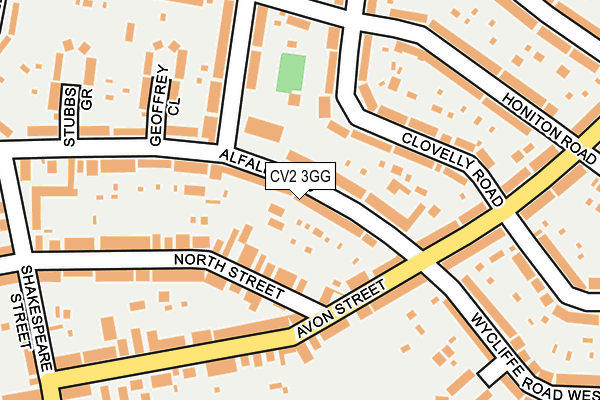 CV2 3GG map - OS OpenMap – Local (Ordnance Survey)
