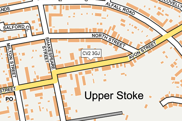 CV2 3GJ map - OS OpenMap – Local (Ordnance Survey)