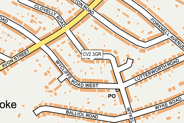 CV2 3GR map - OS OpenMap – Local (Ordnance Survey)