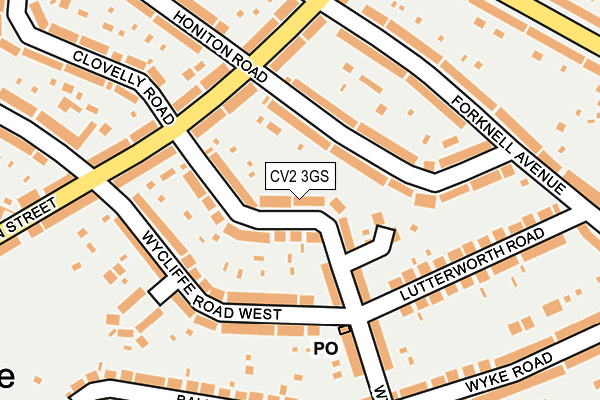 CV2 3GS map - OS OpenMap – Local (Ordnance Survey)