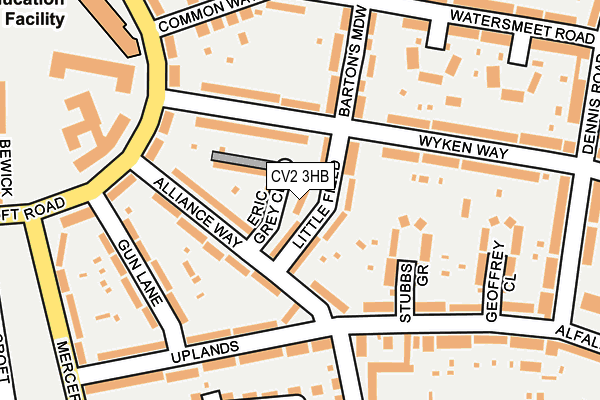 CV2 3HB map - OS OpenMap – Local (Ordnance Survey)