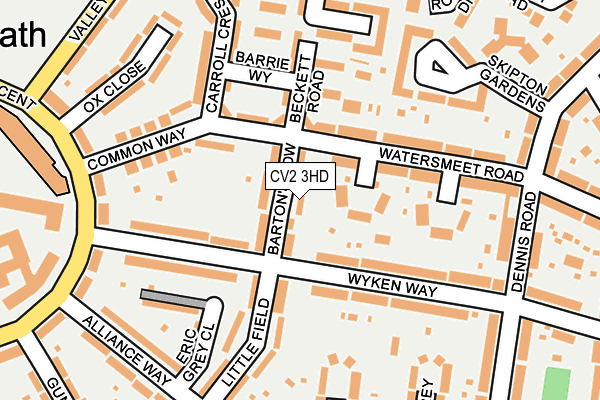 CV2 3HD map - OS OpenMap – Local (Ordnance Survey)