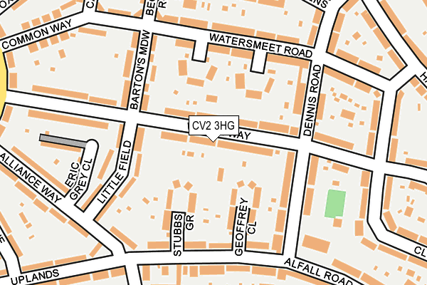 CV2 3HG map - OS OpenMap – Local (Ordnance Survey)