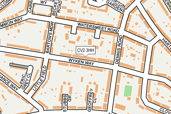 CV2 3HH map - OS OpenMap – Local (Ordnance Survey)