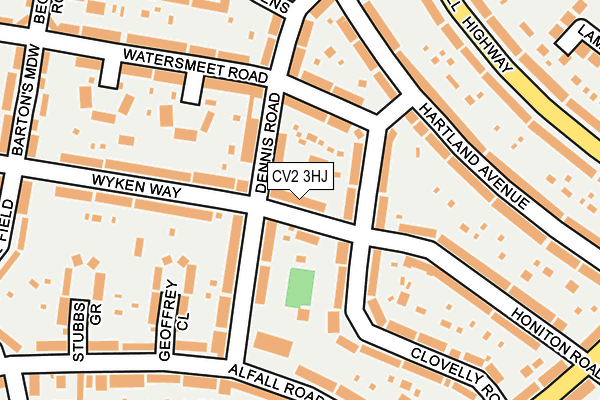 CV2 3HJ map - OS OpenMap – Local (Ordnance Survey)