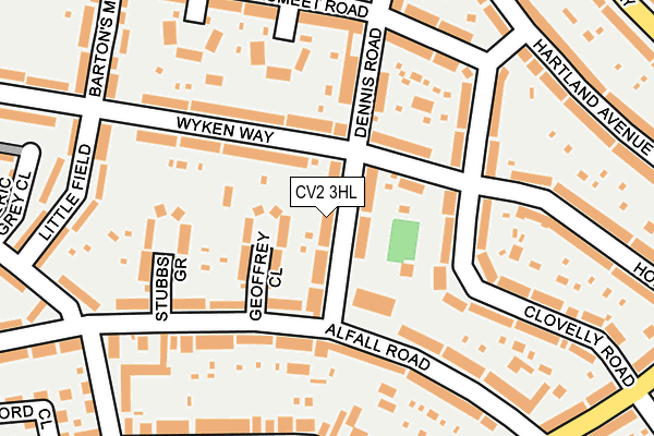 CV2 3HL map - OS OpenMap – Local (Ordnance Survey)
