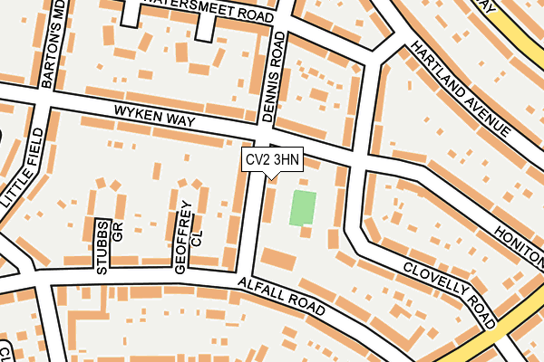 CV2 3HN map - OS OpenMap – Local (Ordnance Survey)