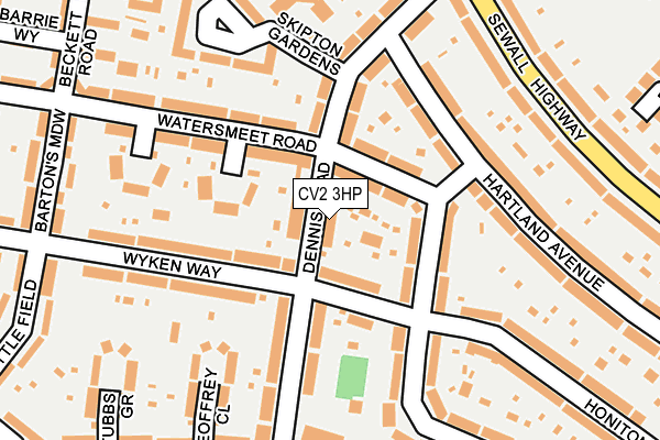 CV2 3HP map - OS OpenMap – Local (Ordnance Survey)