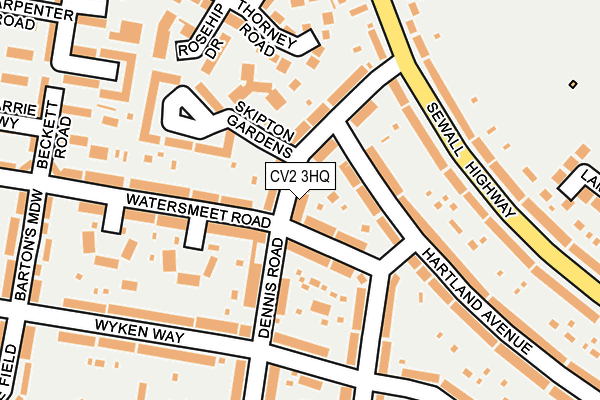 CV2 3HQ map - OS OpenMap – Local (Ordnance Survey)