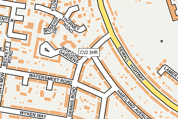 CV2 3HR map - OS OpenMap – Local (Ordnance Survey)