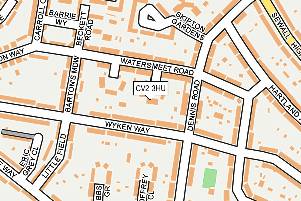 CV2 3HU map - OS OpenMap – Local (Ordnance Survey)